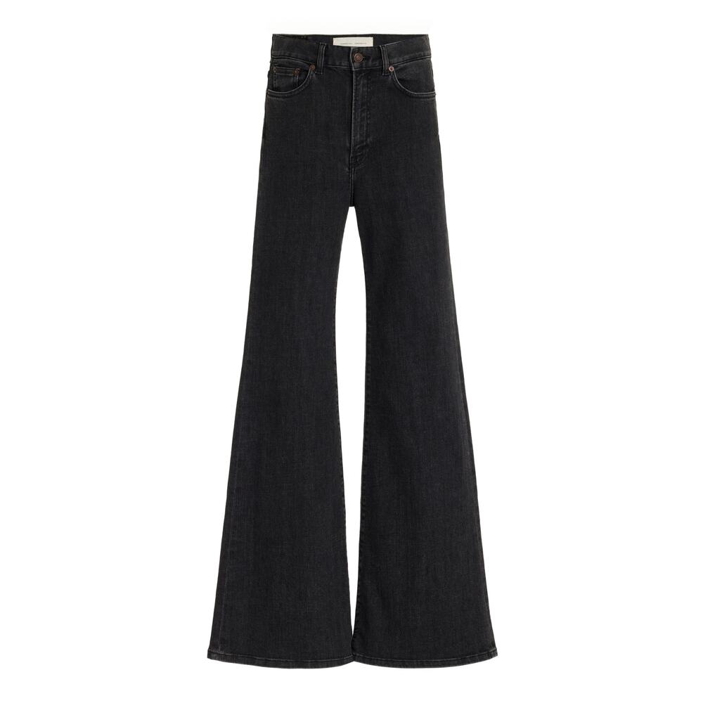 Jeanerica Fuji Stretch Grey Cotton High-Rise Super Flared Denim Jean Size 26 /